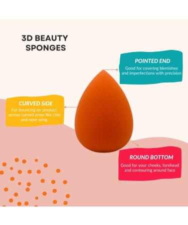 10 Pcs Multi-colored Makeup Sponge Set for Liquid, Cream, and Powder Foundations - Buy Online on GoSupps.com