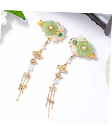MAGICLULU 2 Pairs Tassel Hair Clip Chinese Hair Barrettes Hanfu Hair Accessories Clips for Hair Accessories Chinese Jade Hair Accessories Chinese Wedding Hair Clip Miss Hairpin Pearl China - Buy Online on GoSupps.com