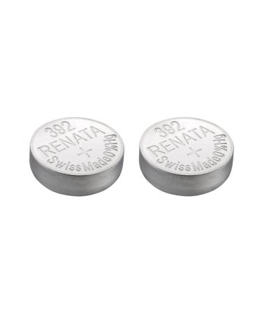Renata 392 SR41W Batteries - 1.55V Silver Oxide 392 Watch Battery (2 Count)