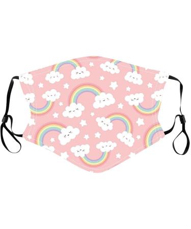 5PC Kids Face_Masks Washable Cute Printed Cloth Face Mask for Kids Girls Boys Cotton Masks for Children Face Cover Protection - Buy Online on GoSupps.com