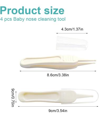 DDKY 4-Piece Baby Nose Tweezers Set | Safe & Effective Baby Nose Cleaner for Gentle Hygiene - Buy Online on GoSupps.com