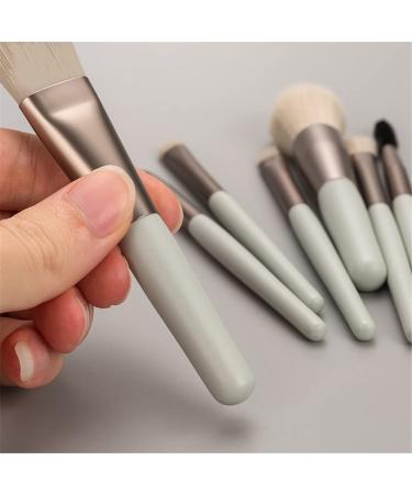 8Pcs Gray Makeup Brush Set - Foundation Eyeshadow Eyebrow & Eyelashes - Perfect for Professional Makeup Application - Buy Online on GoSupps.com
