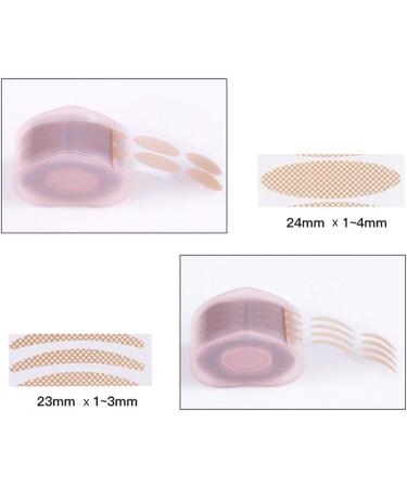 2Rolls 600 Pairs Lace Mesh Wide and Slim Adhesive Invisible Double Eyelid Stickers Waterproof Sweat Proof Double Eyelid Tape Tool for Hooded Droopy Uneven Mono-eyelids Small Eyes Skin (with Fork rods) - Buy Online on GoSupps.com