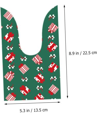 KOMBIUDA Christmas Pouches 100pcs Christmas Wrapping Bag Candy Bags Small Christmas Bags Festive Packing Bags Nougat 22.5x13.5x0.2cm Green - Buy Online on GoSupps.com
