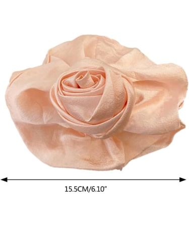 hgnxa Fabric Rose Flower Hair Claw Clip for Wedding Vintage Banana Barrettes n-Slip Jaw Clip Bride Hair Claw Ponytail Holder Pink - Buy Online on GoSupps.com