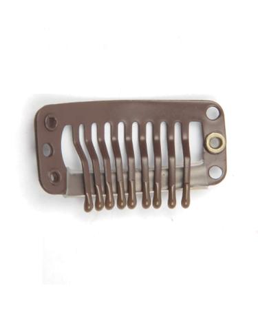 50pcs Stainless Steel Hair Extension Clips Wigs Combs + 2pcs Weaving Thread & Needles Set - Dark Brown - Buy Online on GoSupps.com