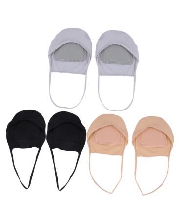 3 Pairs Invisible Garter Pads Invisible Forefoot Socks Short Socks Shallow Mouth Socks Invisible Socks
