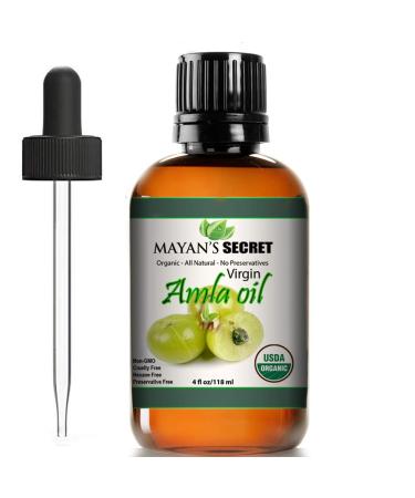 Mayan's Secret - 4oz Pure Amla Oil for Hair Growth Cold Pressed Virgin Organic USDA Certified