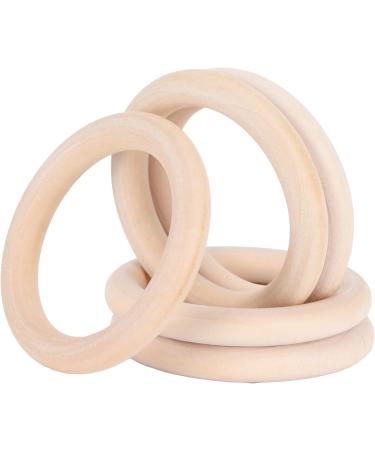 20Pcs 65mm Natural Unfinished Wood Circles for DIY Baby Teether Toys - Buy Online on GoSupps.com