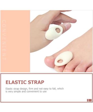 Beavorty Foam Corn Cushions - 2pcs Toe Pads with Elastic Strap for Callus, Bunion, and Toe Protection - White - Buy Online on GoSupps.com