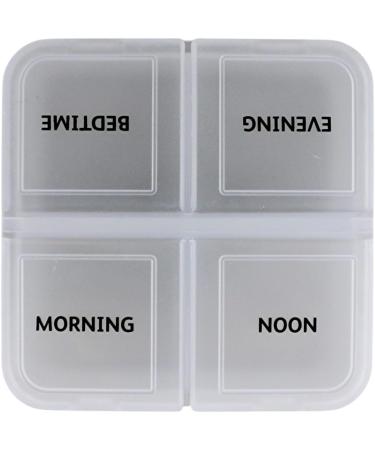 Single Day Pill Box - Compact Travel Organizer with 4 Compartments for Morning Noon Evening & Bedtime - Perfect for Pocket or Bag - Buy Online on GoSupps.com
