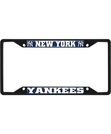 New York Yankees Metal License Plate Frame - Black Finish Blue | Fan Mats 31314 - Buy Online on GoSupps.com