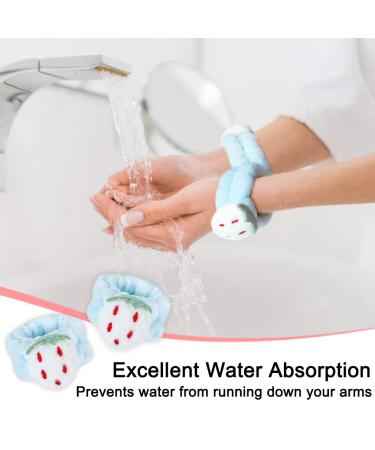 Shintop 6 Pcs Face Wash Headband and Wristband Set - Spa Headband & Absorbent Wrist Towels for Face Washing, Skincare, and Makeup - Pink+Light Blue - Buy Online on GoSupps.com