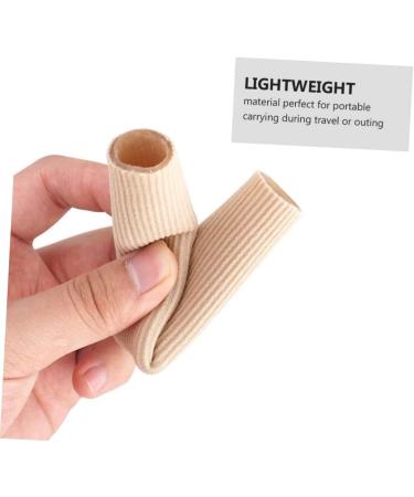 Gel Finger Toe Covers - 2pcs Elastic Wrap Bandages for Thumbs & Toes - Thumb Protector Sleeves - Ribbed Flesh Color Tubes - Buy Online on GoSupps.com