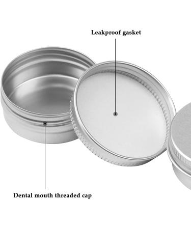 Veuwolm 30-Piece Aluminum Cocks Set - Travel Cream Boxes with 72 Round Stickers Empty Lip Balm Cans for Cosmetics 15ml Silver - Buy Online on GoSupps.com