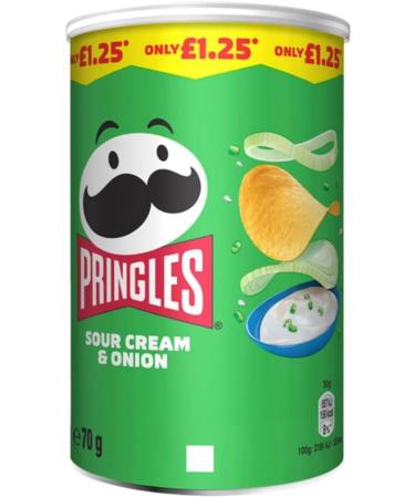 Snack Variety Bundle Consisting of Pringles Original Crisps Tub 70g Sour Cream & Onion Tub 70g Pringles Salt & Vinegar Tub 70g (3 Pack) - Buy Online on GoSupps.com