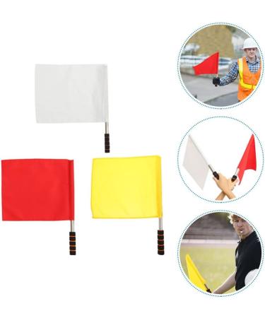 Yardwe 3pcs Hand Flags - Sports Referee Flags for Soccer, Volleyball & Football - Buy Online on GoSupps.com