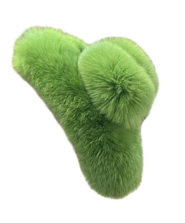 hgnxa Elegant Winter Large Hair Claw for Women Girls Acrylic Hairpins Hair Clip Barrette Crab Headwear Girls Accessories Green