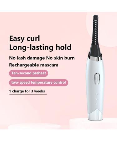 dijiusidy Electric Eyelash Curler Portable Hand Type Heated Rechargeable Silicone Cover Curling Brush Office Makeup Tools White - Buy Online on GoSupps.com