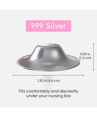 MamaBabyCo Orijinal Silver Nursing Cups 999 Pure Silver Nipple Shields for Newborns Breastfeeding Nipple Covers and Protectors - Buy Online on GoSupps.com