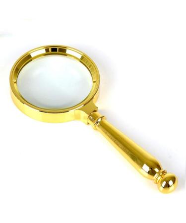 Glass 20 Times Handheld Glass HD Optical Lens for Reading Books Map Detection Crafts Hobby Material Zinc Alloy Mirror Diameter 80mm Made in China