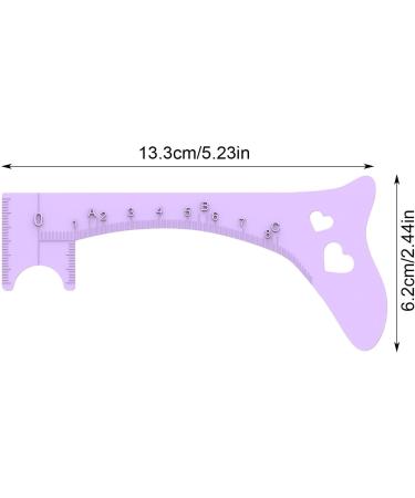 Eyebrow Ruler | Silicone Eyebrow Makeup Mapping Template | Brow Positioning Ruler Makeup Guide Tool Professional Quick Eye Makeup Tool Purple - Buy Online on GoSupps.com