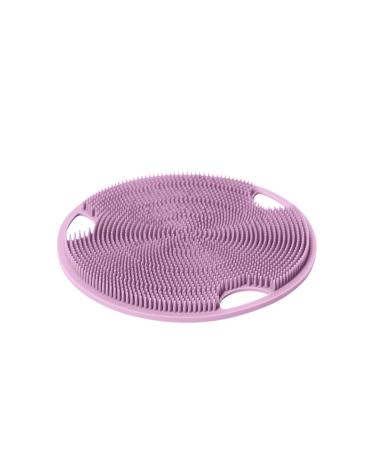 Boie USA Flat Body Scrubber - Hygienic Exfoliating Loofah Alternative - Feels Like Silicone Scrubber Gentle on Sensitive Skin Hypoallergenic BPA- & Latex-Free Made in The USA (Thistle) Purple