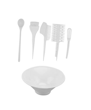 Ipetboom Set Hair Tint Brush Highlight Comb Hair Color Kit Hair Dye Brush Tool Hair Dye Coloring Kit Applicator Tint Hair Coloring Tools Mixing Tint Bowl T Tool Kits Hairdressing Tool White