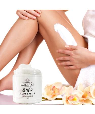 Glimmer Goddess Organic Body Butter - Frankincense & Myrrh | Vegan, Cruelty-Free, 24-Hour Hydration | Reduces Stretch Marks & Eczema | Baby-Friendly | 8 oz - Buy Online on GoSupps.com