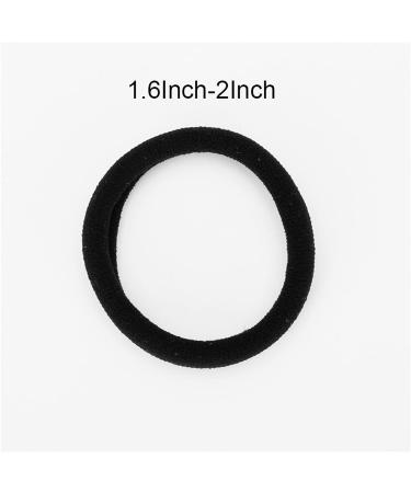 100PCS Black Hair Ties for Women - Seamless Thick Cotton Ponytail Holders for Soft, Thick, and Curly Hair - Elastic Bands for Girls (2 Inch Diameter) - Buy Online on GoSupps.com
