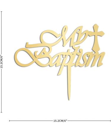 My Baptism Cake Topper Baby Baptism Cake Toppers Baby Baptism Gifts New Baby Pregnancy Announcement Party Supplies For New Mom Custom Gold Style-19 - Buy Online on GoSupps.com