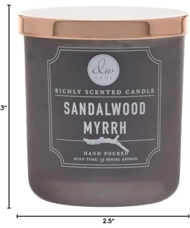 Shop DW Home Decoware Sandalwood Myrrh Scented Candle - Medium 9.69 oz | International Shipping Available - Buy Online on GoSupps.com