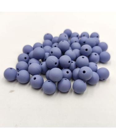 Brunnera Blue Silicone Round Beads 15mm - 50pcs | Sensory Silicone Pearl Beads for Mom Necklace DIY Jewelry Making - Buy Online on GoSupps.com