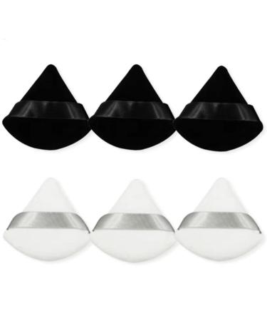 6pcs powder puff triangle washable mini cosmetics soft powder cotton puff flour lightweight powder puff makeup tool