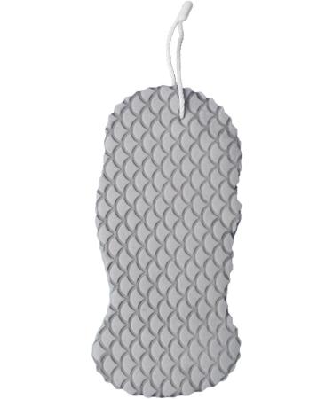 Exfoliating Bath Sponge - Soft Reusable Shower Brush for Dead Skin Removal - Gray Adult Bath Accessory - Buy Online on GoSupps.com