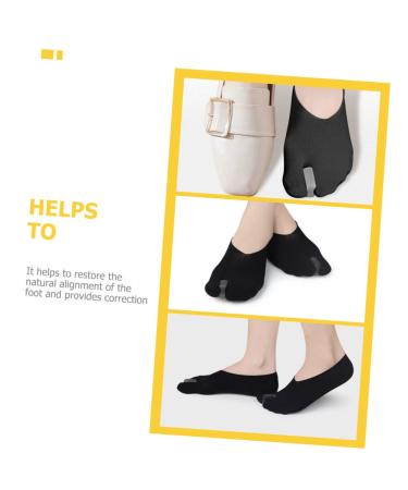 Healeved 5 Pairs Separator Boat Socks - Orthotic Foot Stretcher & Bunion Protector for Men & Women | Comfortable Polyester Fiber - Buy Online on GoSupps.com