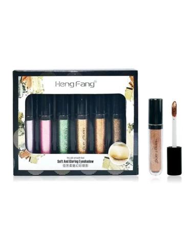 Liquid Eyeshadow - Shimmer Eye Shadow Liquid Kit 6 Colors High Pigmented Eye Shadow | Quick-Drying Shining Eyeliners Kits for Women Eye Makeup B:7-12#