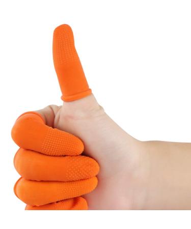 Milisten 200G Latex Finger Cots Anti-Static Rubber Fingertips Finger Protector Protective Finger Cots Size L
