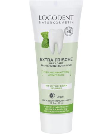 Logona EXTRA FRESH Peppermint Toothpaste (6 x 75 ml) 6 6 x 75 ml