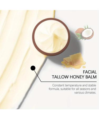 Whipped Beef Tallow & Honey Balm - Grass Fed Face Cream & All Purpose Moisturizer (2pcs) | Natural Hydration & Nourishment - Buy Online on GoSupps.com
