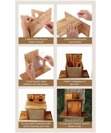 Direct Wicker Squirrel Feeder Wood Flip-Up Roof For Squirrel Food Placement Removable Front Panel Squirrel Feeder Just For Squirrels - Buy Online on GoSupps.com