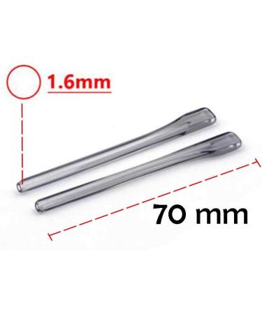 Veerji Glasses Replacement Bars | Arm Frame Repair Accessories | 2 Pairs Transparent Gray End Tips & Iron Replacement Earplugs for Thin Metal Glass Legs - Buy Online on GoSupps.com