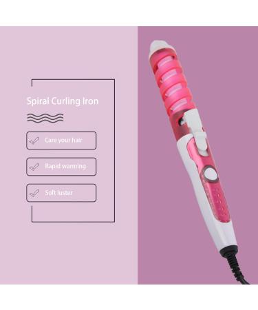 Buy Electric Curling Wand with Spiral Barrel - Rotating Hairstyling Tool Rapid Heat-Up & Smart Temperature Control (110-240V - Buy Online on GoSupps.com