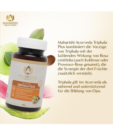 Maharishi Ayurveda Triphala Plus 985mg - 250 Tablets | Natural Dietary Supplements with Ayurvedic Plant Parts | International Shipping Available - Buy Online on GoSupps.com