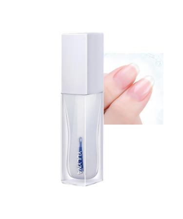 Clear Nail Polish 2 in 1 Nail Varnish Quick Dry Top Coat & Base Coat Nail Polish Glossy Shine & Long Lasting Nail Varnish Odorless Non-Toxic Water Based Nail Polish - 8ml