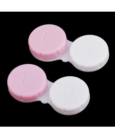 Tiuimk Contact Lens Case - Double Storage Container for Soaking Eyepieces 10pcs Pink Rose - Ideal for Eyewear Care & Travel - Buy Online on GoSupps.com