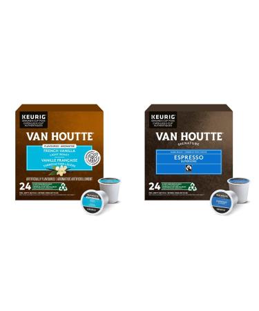Van Houtte French Vanilla K-Cup Coffee Pods 24 Count For Keurig Coffee Makers & Espresso Superiore K-Cup Coffee Pods 24 Count For Keurig Coffee Makers