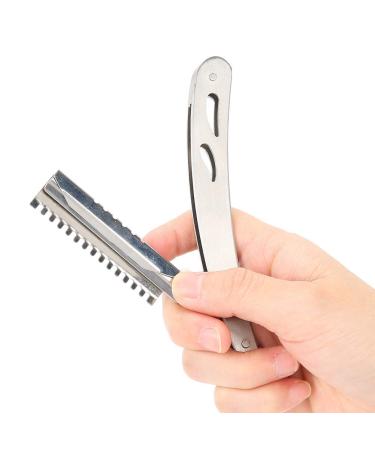 Premium Stainless Steel Folding Beard Razor - Professional Straight Edge Hairdresser Tool for Men & Women - Buy Online on GoSupps.com
