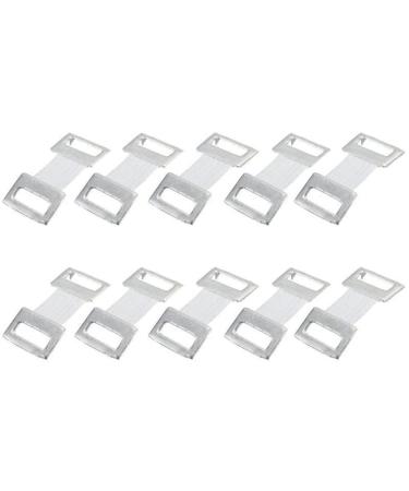10PC / Bag Replacement Elastic Bandage Stretch Wrap Metal Clips Fastening Clips Hooks White Colors Professional