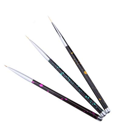 Ogquaton 3Pcs Fine Thin Nail Art Brush Set UV Gel Liner Polish Drawing Pens New Released